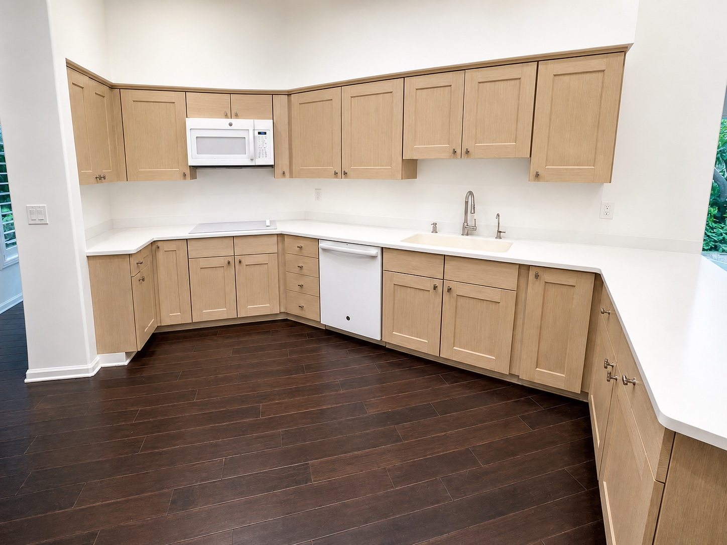 Scottsdale kitchen cabinetry completed in light wood Bodaq architectural film